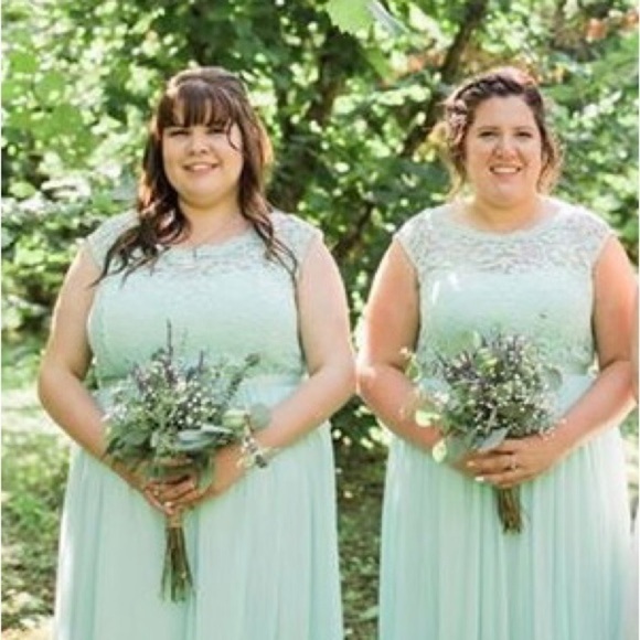 MINT Lace Bridesmaids Dress - Picture 8 of 11